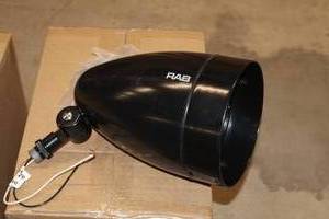 lot 708 image: RAB LSolar Cool LED 12V24V 10W Flood Light Fixture w Hood and Lens HBLED10DCB (New)
