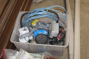 lot 747 image: Lot of (1 Box) Misc. Electrical Parts and Accessories - Wire, Connectors, Testers