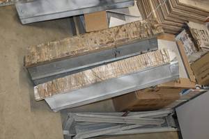 lot 779 image: Lot of (2) Wood TopMetal Folding Sawhorses