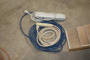 lot 795 image: Power Strip and (2) Extension Cords