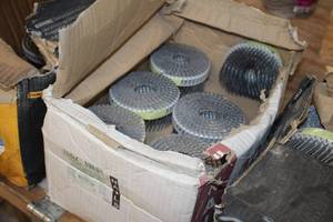 lot 852 image: Lot of (12 Rolls) 2-12 Coil Ring Shank Galvanized Nails