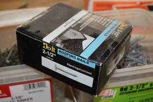 lot 856 image: Lot of (1 Box) 2-12 Galvanized Roofing Nails