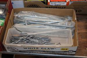 lot 858 image: Lot of (1 Box) 16D Sinkers and 10 Bolts