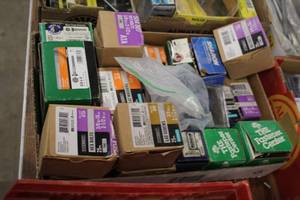 lot 870 image: Lot of (1 Box) Assorted Fasteners - Bolts, Washers, Hex Bolts, Hex Nuts, Lag Screws