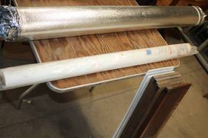 lot 971 image: Lot of (1 Roll) Poly Banquet Roll Table Set 100x40