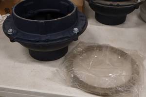 lot 996 image: 8 Metal Floor Drain with Ring