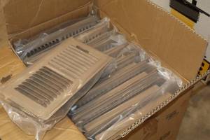 lot 1037 image: Lot of (10) Shoemaker 325 Series Metal Vent Covers
