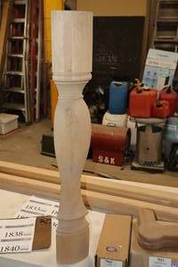 lot 1838 image: Lot of (1) Unstained Wood Split Post Quarter 3-12x35