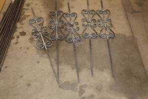 lot 1840 image: Lot of (5) Wrought Iron Dcor 7x45-14x12
