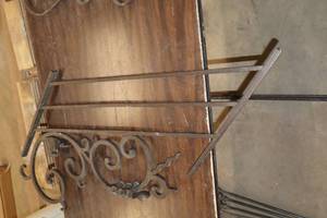lot 1853 image: Wrought Iron Railing Section 12x23x47