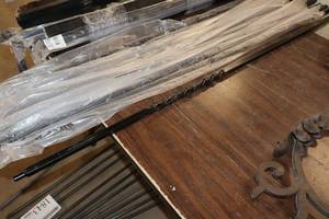 lot 1854 image: Wrought Iron Square Rod Dcor 12x45-14