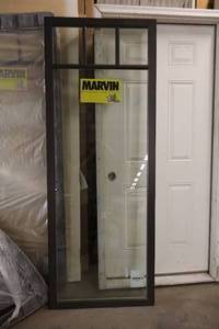 lot 1102 image: Marvin Framed Glass Window 30-12x81-12
