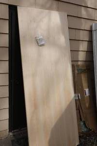 lot 1107 image: White Maple Solid Core LH Door 33-14x87-58