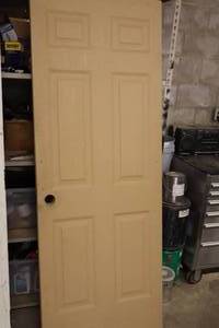 lot 1117 image: Solid Core 6-Panel Door 29-34x79-34