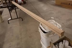 lot 1868 image: Unstained Wood Hand Rail 90x2-14x2-38