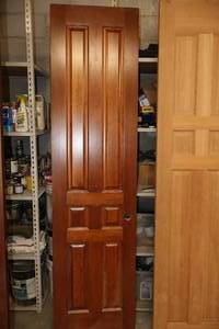 lot 1130 image: Cherry Solid Core 6-Panel Door 23-34x93