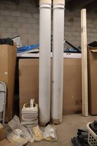 lot 1892 image: HB&G Column Installation Kit with (2) Pilars and (4) End Caps
