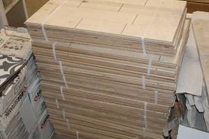 lot 1931 image: Lot of (9 Boxes) Unfinished Tongue-n-Groove Wall Boards 34x22-34x13 4-count ( 36 total items )