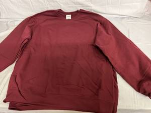 lot 41 image: 2 New Maroon Crew Neck Sweatshirts - Size 2XL