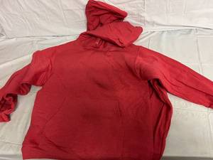 lot 43 image: 2 Heather Red Hoodies - Size Medium