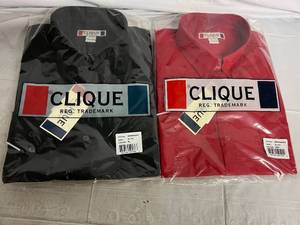 lot 58 image: 1 Black and 1 Red Dress Shirt - Size XL