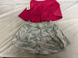lot 60 image: 2 Sports Skorts - Pink and White Camo - Size Medium