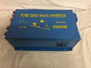 lot 96 image: Pure Sine Wave Inverter - 6000W - Used