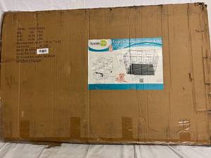 lot 102 image: Foldable Double Door Dog Cage - 48L x 30W x 32.3H