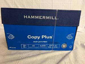 lot 113 image: 5000 Sheets of 8 12 x 11 Hammermill Paper