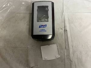 lot 121 image: 3 Purell Automatic Hand Sanitizer Dispensers with Adhesive Mounting Strip