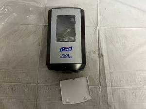 lot 122 image: 3 Purell Automatic Hand Sanitizer Dispensers with Adhesive Mounting Strip