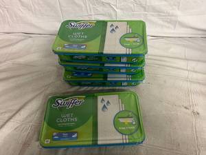 lot 125 image: 4 x 12 Packs of Swiffer Wet Mopping Cloths