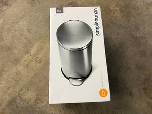 lot 150 image: Simple Human 35L Stainless Steel Grabage Can