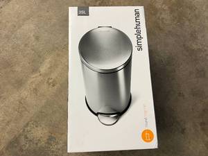 lot 151 image: Simple Human 35L Stainless Steel Grabage Can