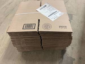 lot 216 image: 7 x 7 x 5 Cardboard Boxes - 25ct