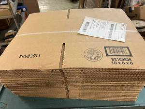 lot 218 image: 10 x 8 x 6 Cardboard Boxes - 25ct