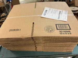 lot 219 image: 10 x 8 x 6 Cardboard Boxes - 25ct
