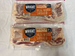 G. 2x 1.5lbs Thick Cut Real Wood Smoked Bacon