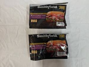 A. 2x 1 lb Smithfield Black Forest Thinly Slice Ham