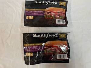 A. 2x 1 lb Smithfield Black Forest Thinly Slice Ham
