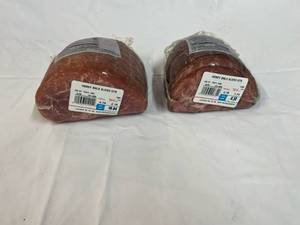F. 2.10lbs & 1.74lbs Smithfield Honey Cured Slice Ham