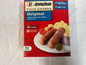 L. 36 Count Package Jimmy Dean Fully Cooked Pork Sausage Links&nbspBest Date 92023&nbsp