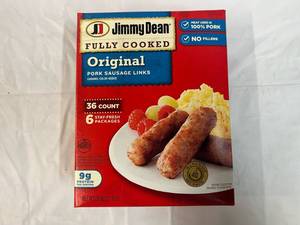 L. 36 Count Package Jimmy Dean Fully Cooked Pork Sausage Links&nbspBest Date 92023&nbsp