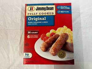 L. 36 Count Package Jimmy Dean Fully Cooked Pork Sausage Links&nbspBest Date 92023&nbsp