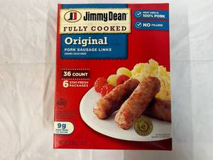 L. 36 Count Package Jimmy Dean Fully Cooked Pork Sausage Links&nbspBest Date 92023&nbsp