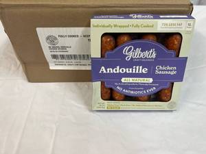 L. 10x 10oz Packages Gilberts Andouille Chicken Sausages&nbspBest Date 12292023
