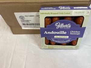 L. 10x 10oz Packages Gilberts Andouille Chicken Sausages&nbspBest Date 12292023