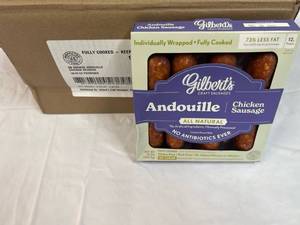 L. 10x 10oz Packages Gilberts Andouille Chicken Sausages&nbspBest Date 12292023