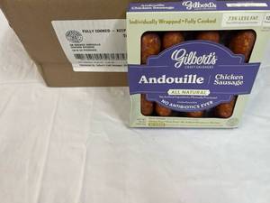 L. 10x 10oz Packages Gilberts Andouille Chicken Sausages&nbspBest Date 12292023