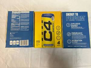 3x 4 Packs C4 Energy Drink 12oz Cans